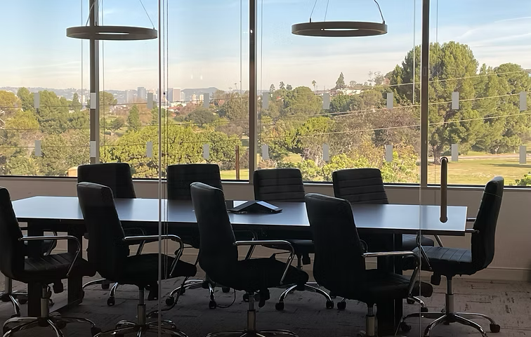 Conference room with an outdoor view